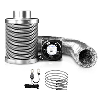 NNEDSZ Grow Tent Ventilation Kit Vent Fan Carbon Filter Duct Ducting 4 inch-0
