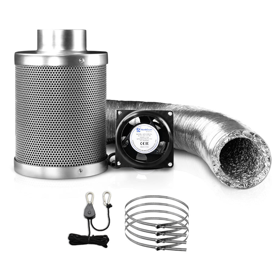 NNEDSZ Grow Tent Ventilation Kit Vent Fan Carbon Filter Duct Ducting 4 inch-0