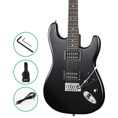 NNEDSZ Electric Guitar Music String Instrument Rock Black Carry Bag Steel String-0