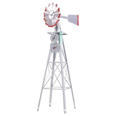NNEDSZ 8FT 245cm Metal Ornaments Outdoor Decor Ornamental Windmill-0