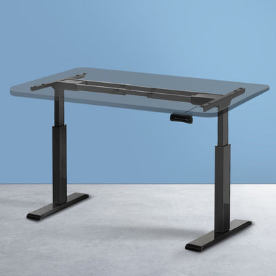 NNEDSZ Artiss Standing Desk Frame Only Dual Motor Motorised Black-0