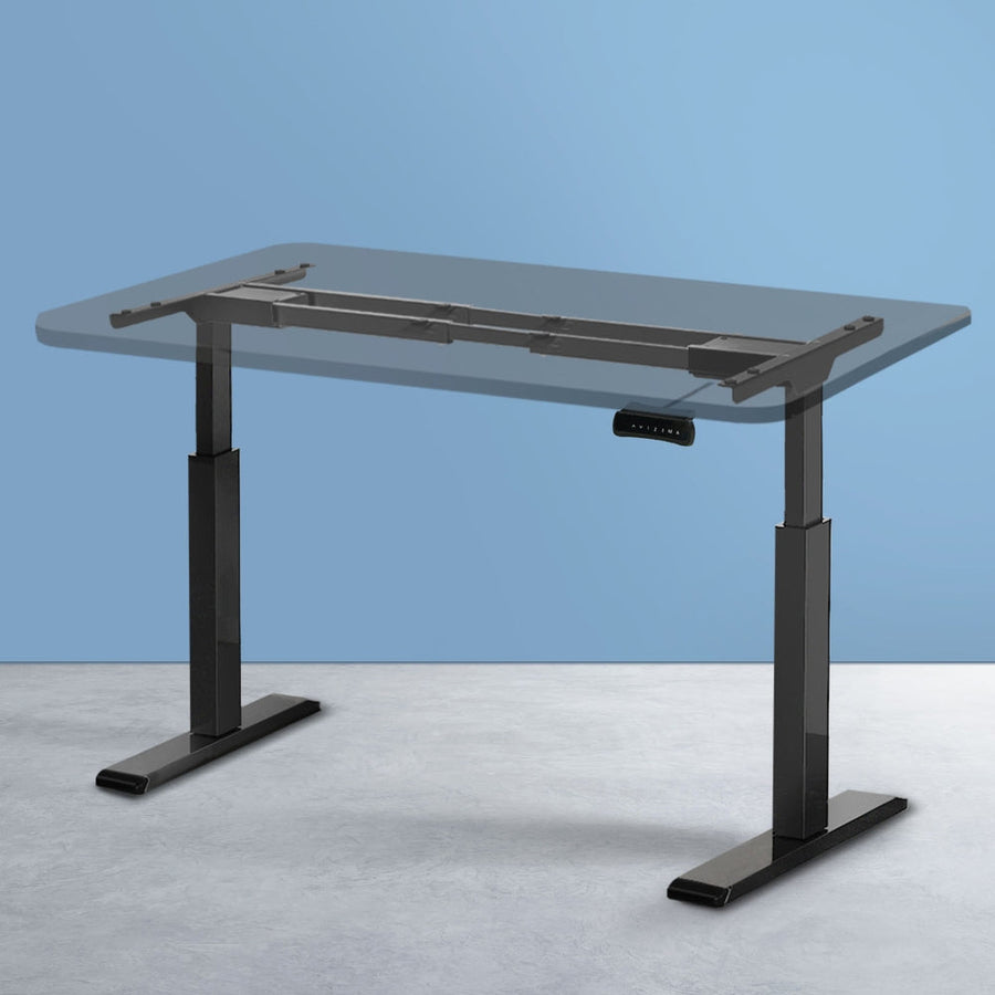 NNEDSZ Artiss Standing Desk Frame Only Dual Motor Motorised Black-0