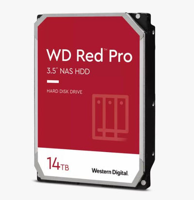 Western Digital WD Red Pro 14TB 3.5" NAS HDD SATA3 7200RPM 512MB Cache 24x7 180TBW ~8-bays NASware 3.0 CMR Tech