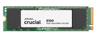 Micron (Crucial) Crucial E100 2TB Gen4 NVMe SSD 5000/4500 MB/s R/W 100TBW 350K/460K IOPS 1M hrs MTTF M.2 2280 PCIe4 3yrs