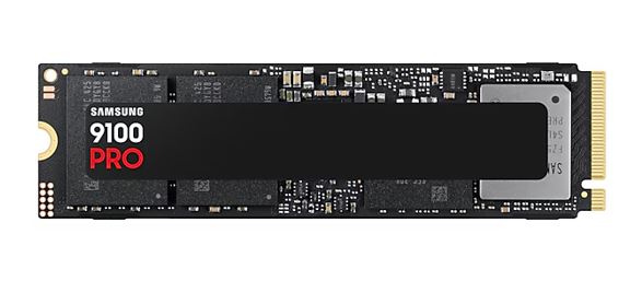 Samsung 9100 PRO 1TB PCIe Gen5 NVMe SSD 14700MB/s 13300MB/s R/W 1850K/2600K IOPS 600TBW 1.5M hrs V-NAND TLC AES