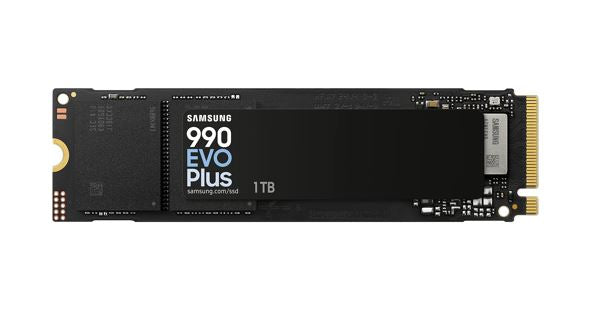 Samsung 990 EVO Plus 1TB PCIe Gen5 NVMe SSD 7150MB/s 6300MB/s R/W 850K/1350K IOPS 600TBW 1.5M hrs V-NAND TLC AES