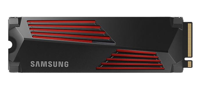 Samsung 990 Pro 2TB with Heatsink Gen4 NVMe SSD 7450MB/s 6900MB/s R/W 1550K/1200K IOPS 1200TBW 1.5M Hrs MTBF for
