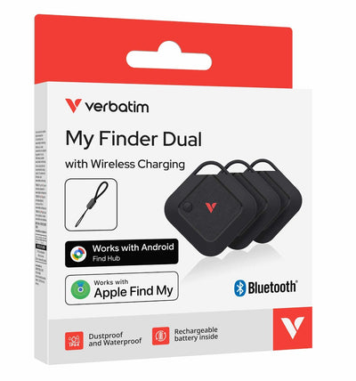 Verbatim **ON SPECIAL** Verbatim My Finder Dual Channel Wireless Charging 3 Pack - Black