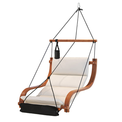 NNEDSZ Gardeon Hammock Chair Wooden Hanging Indoor Outdoor Lounge Patio-0