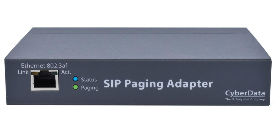 CyberData SIP Paging Adapter, VoIP Endpoint Interfaces Analog Paging Systems With SIP&Multicast-Based Audio Sources