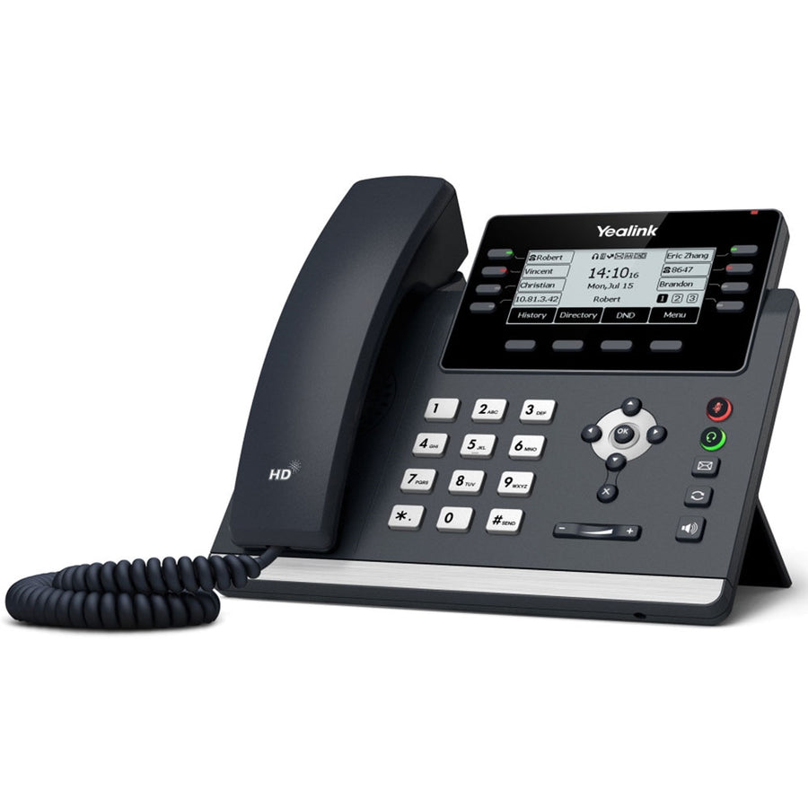 Yealink T43U 12 Line IP phone, 3.7" 360x160 pixel Graphical LCD with backlight