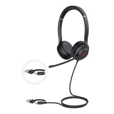 Yealink UH37 Dual USB-C/A USB Wired Headset