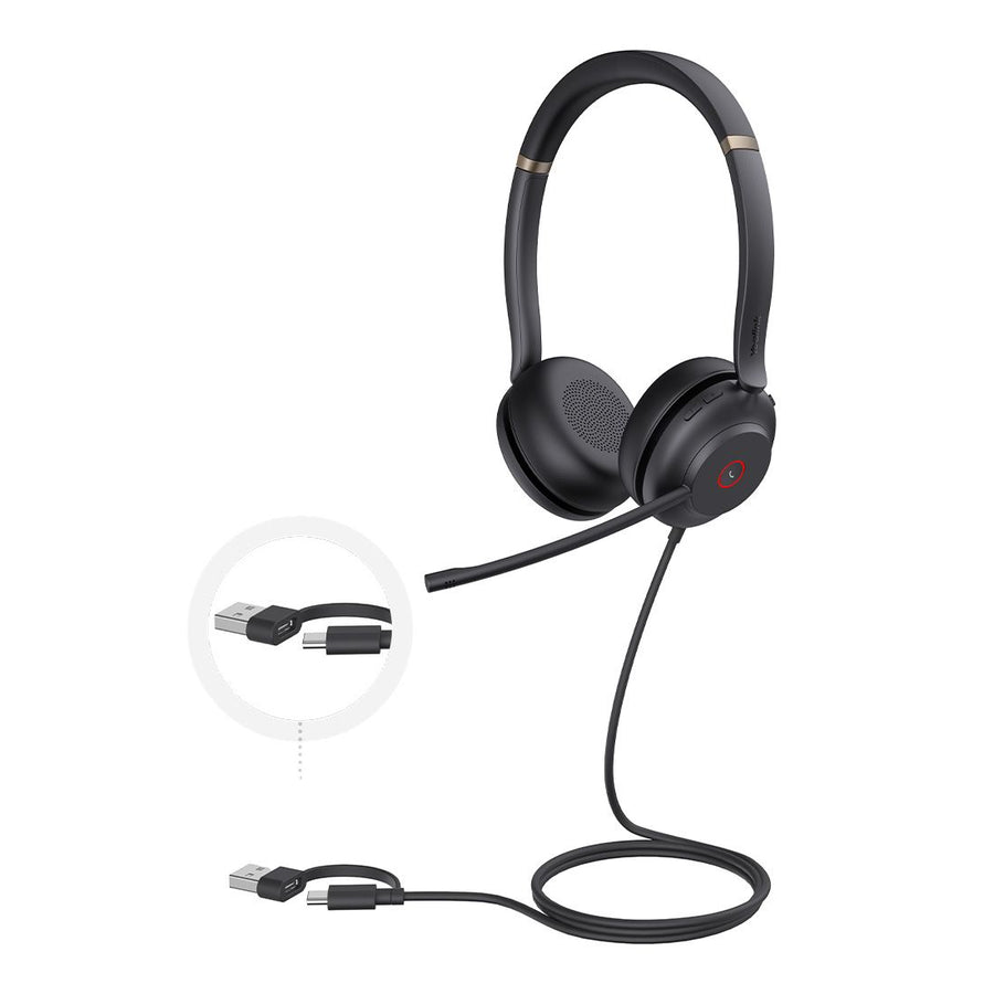 Yealink UH37 Dual USB-C/A USB Wired Headset