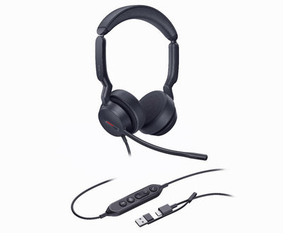 Yealink UH44 Dual Teams USB-C/A Microsoft Certified Teams USB Wired HeadsetDual Noise-Canceling Microphones