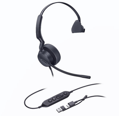 Yealink UH44 Mono Teams USB-C/A Microsoft Certified USB Wired Headset
