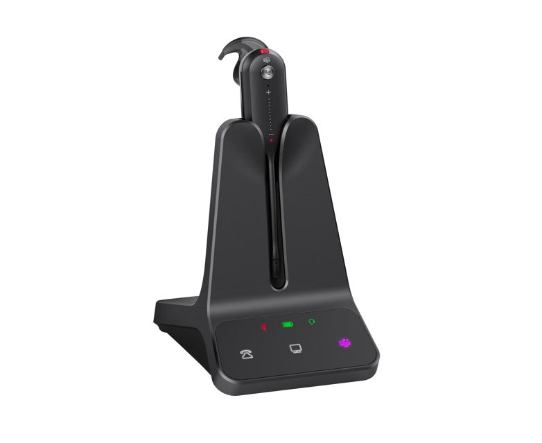 Yealink WH63 E2 Convertible DECT Wireless Teams Headset 8 hours talk time185m Wireless range Dual microphone