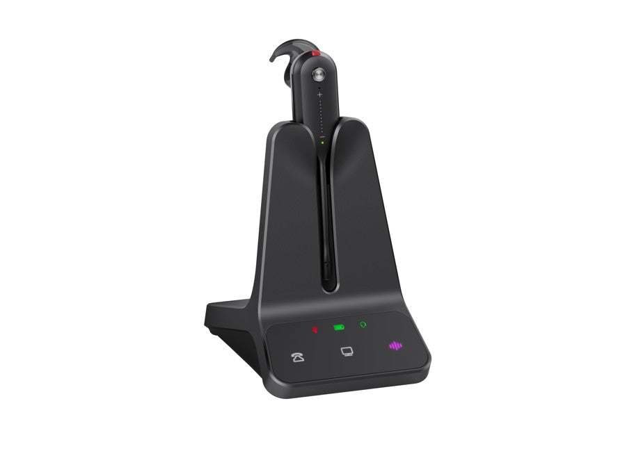 Yealink WH63 E2 Convertible DECT Wireless UC Headset 8 hours talk time185m Wireless range Dual microphone