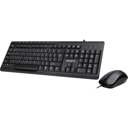 Gigabyte KM6300 USB Wired Keyboard & Mouse Combo multimedia controls 1000dpi Adjustable Portable slim receiver