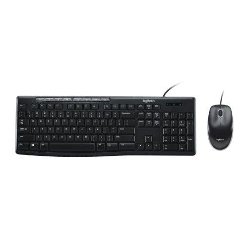 Logitech MK200 USB Media Keyboard and Mouse Combo - 1000dpi USB Full-size Keyboard