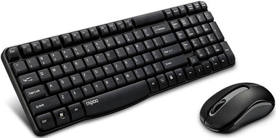 Rapoo X1800S 2.4GHz Wireless Optical Keyboard Mouse Combo Black - 1000DPI Nano