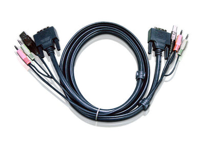Aten KVM Cable 3m with DVI-D (Single Link) USB & Audio to DVI-D (Single Link)