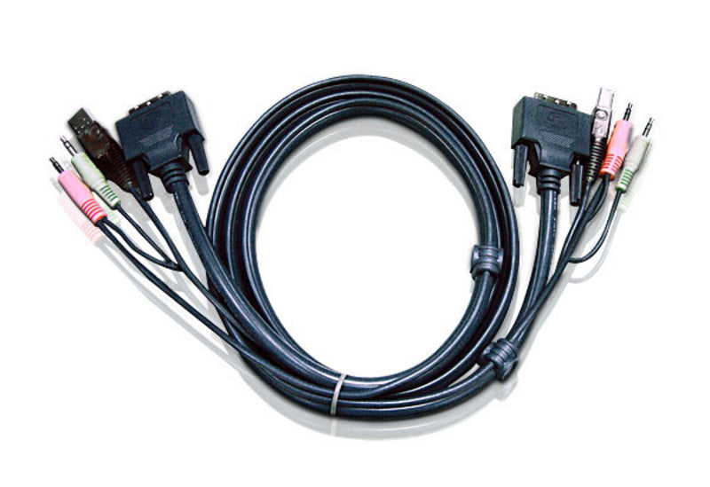 Aten KVM Cable 3m with DVI-D (Single Link) USB & Audio to DVI-D (Single Link)