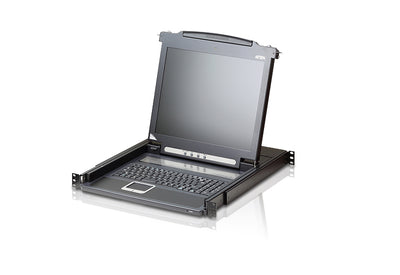 Aten Rackmount Single Rail LCD Console VGA PS/2-USB w/ 19" LCD Display