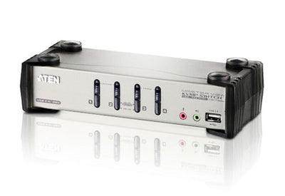 Aten Desktop KVMP Switch 4 Port Single Display VGA w/ audio & OSD