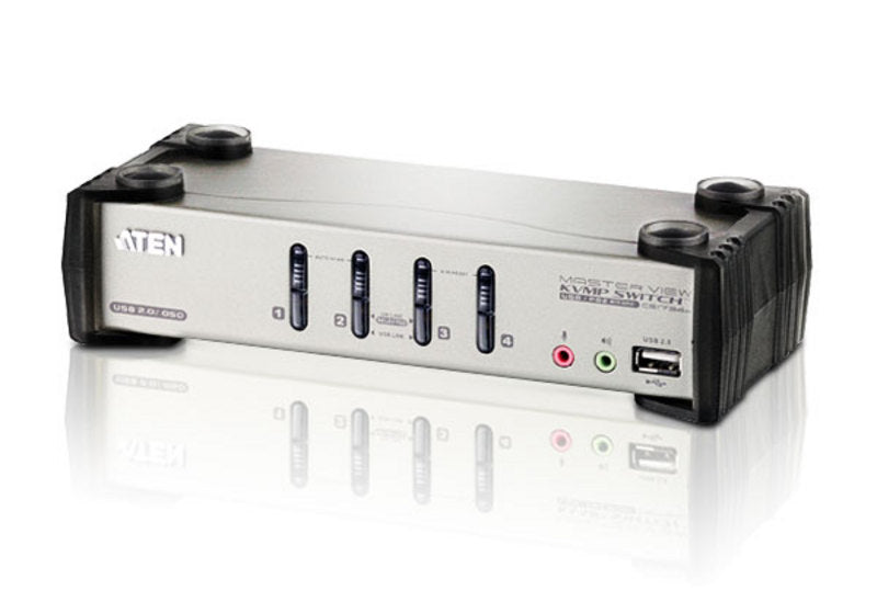 Aten Desktop KVMP Switch 4 Port Single Display VGA w/ audio & OSD