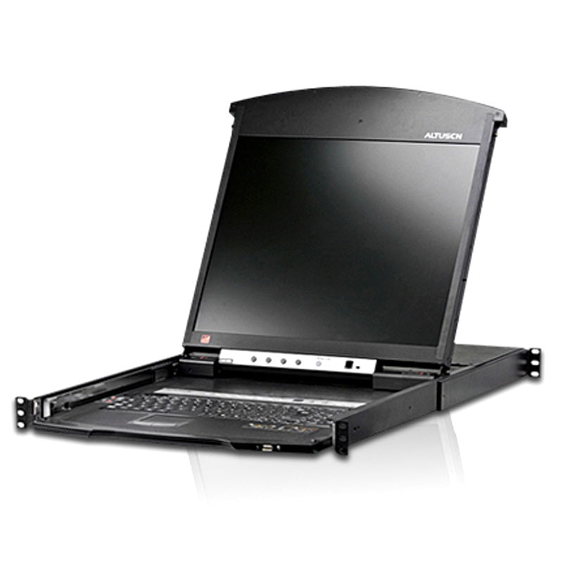 Aten 8 Port Dual Rail CAT5 LCD KVM over IP Switch w/ Daisy Chain 19" LED-Backlit LCD Monitor