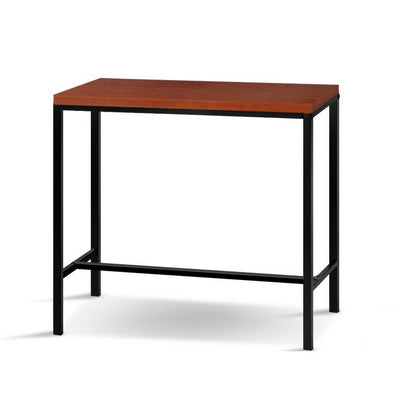 NNEDSZ Vintage Bar Table ALEX Retro Pine Wood Metal Frame-0