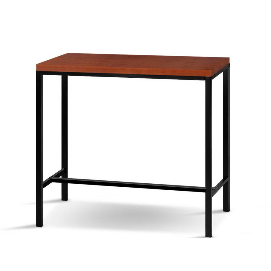 NNEDSZ Vintage Bar Table ALEX Retro Pine Wood Metal Frame-0