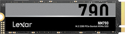 Lexar LNM790X004T-RNNNG Internal SSD 4TB M.2 2280 PCIe Gen 4x4 NVMe SSD up to 7400MB/s read
