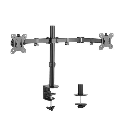 Brateck Dual Screens Economical Double Joint Articulating Steel Monitor Arm Fit Most 13’’-32’’ Monitors Up to 8kg