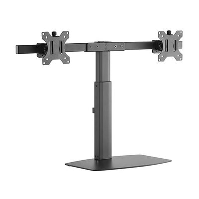 Brateck Dual Free Standing Screen Pneumatic Vertical Lift Monitor Stand Fit Most 17‘-27’ Monitors Up to 6kg per