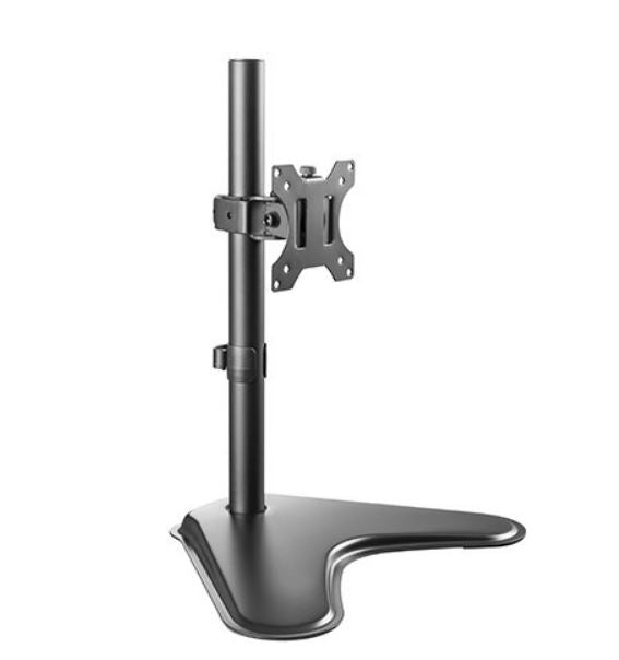 Brateck Single Free Standing Screen Economical double Joint Articulating Stell Monitor Stand Fit Most 13"-32"