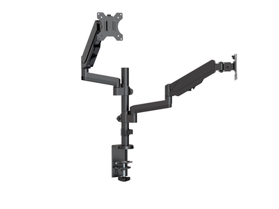 Brateck Dual Monitor Full Extension Gas Spring Dual Monitor Arm (independent Arms) Fit Most 17"-32" Monitors Up to
