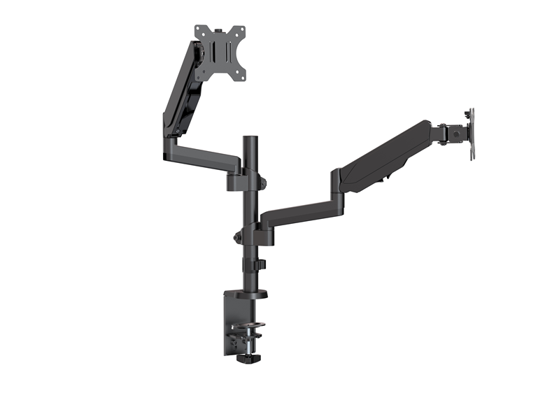 Brateck Dual Monitor Full Extension Gas Spring Dual Monitor Arm (independent Arms) Fit Most 17"-32" Monitors Up to