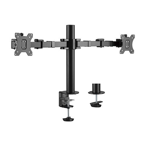 Brateck Dual Monitors Affordable Steel Articulating Monitor Arm Fit Most 17"-31" Monitors Up to 9kg per screen