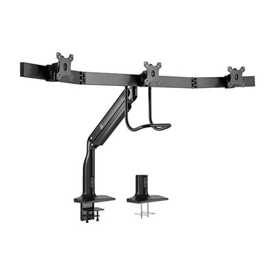 Brateck Triple Monitors Select Gas Spring Aluminum Monitor Armt Fit Most Screen Size 17"-32" up to 6.5kg VESA