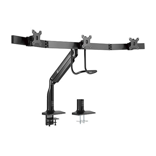 Brateck Triple Monitors Select Gas Spring Aluminum Monitor Armt Fit Most Screen Size 17"-32" up to 6.5kg VESA
