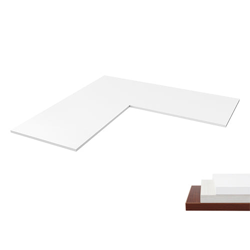 Brateck L-Shape(90°) Particle Board Desk Board White