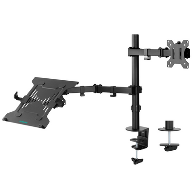 MBEAT® Dual-Screen Articulating Monitor Arm with Interchangeable Laptop Holder (LS)