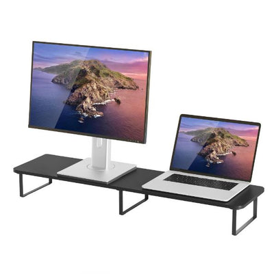 MBEAT® activiva Black Dual Monitor Riser Dimensions:1000mm × 260mm × 122mm Fit Screen Size:13"~32" Package