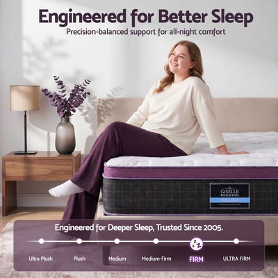 Giselle Queen Euro Top Mattress Firm Pocket Spring Edge Support