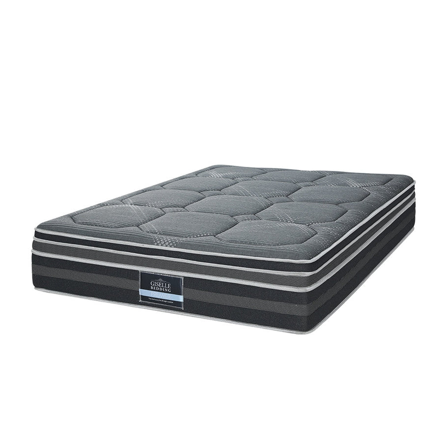 NNEDSZ 35CM QUEEN Mattress Bed 7 Zone Dual Euro Top Pocket Spring Medium Firm-0