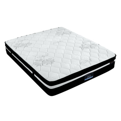 NNEDSZ DOUBLE Bed Mattress Size Extra Firm 7 Zone Pocket Spring Foam 28cm-0