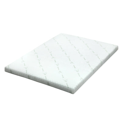 NNEDSZ Bedding Cool Gel Memory Foam Mattress Topper w/Bamboo Cover 8cm - Queen-0