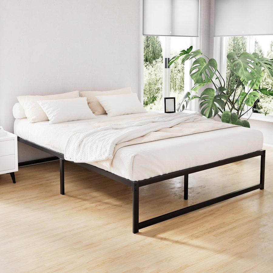 NNEDSZ Artiss Bed Frame Double Size Metal Bed Frame TINO-0