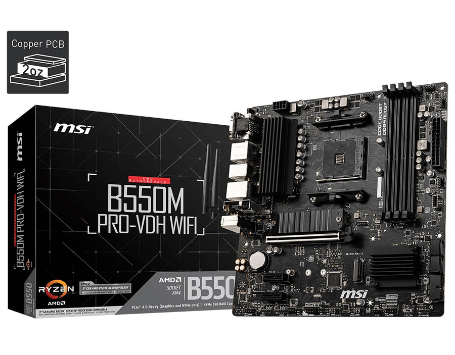 MSI B550M PRO-VDH WIFI Motherboard AMD Ryzen AM4
